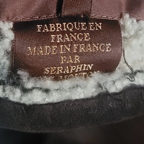 RARE Seraphin (Hermes Maker) Shearling Sheepskin Motorcycle Jacket Coat Mouton M - Picture 16 of 16